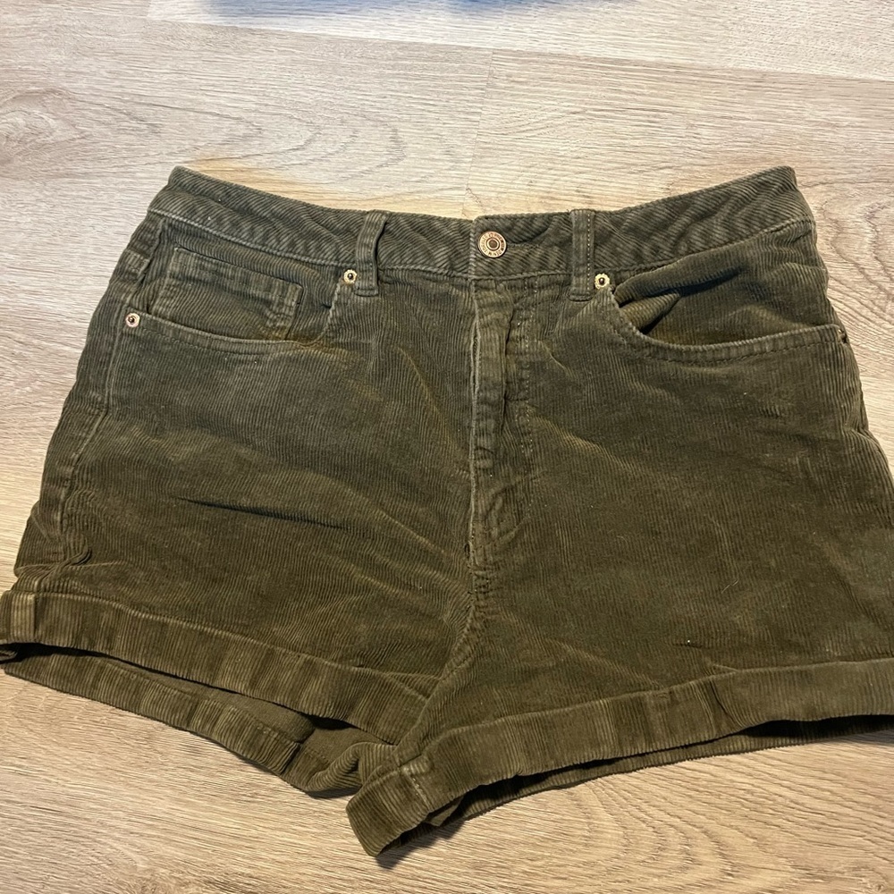 Adorable Green Corduroy Shorts
